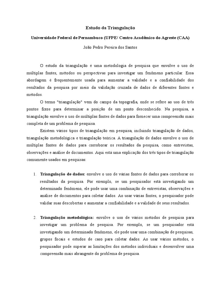 Conceito de Triangulação nas relações familiares na teoria de