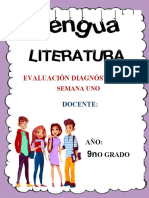 9° Tareas Diagnosticas de Lengua y Literatura.