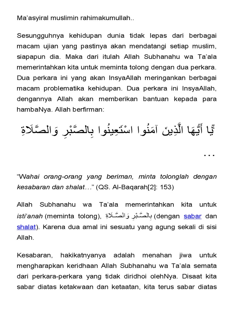 khutbah 2 | PDF