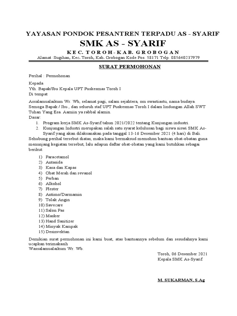 Surat Izin Puskesmas | PDF