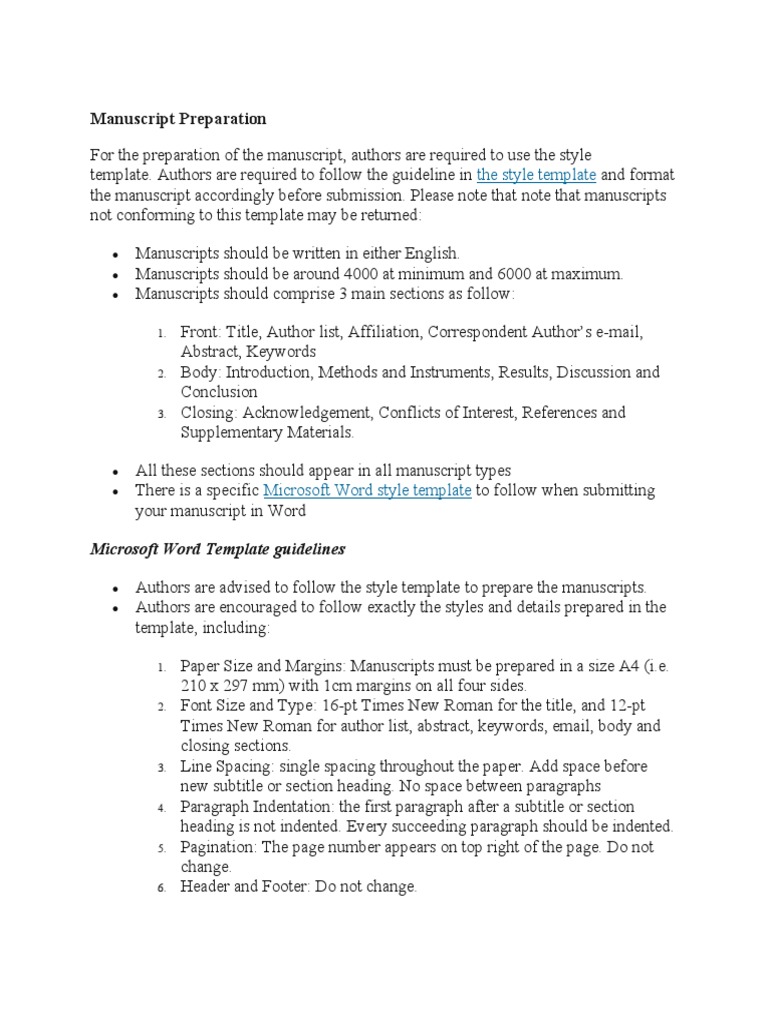 Manuscript Preparation Pdf