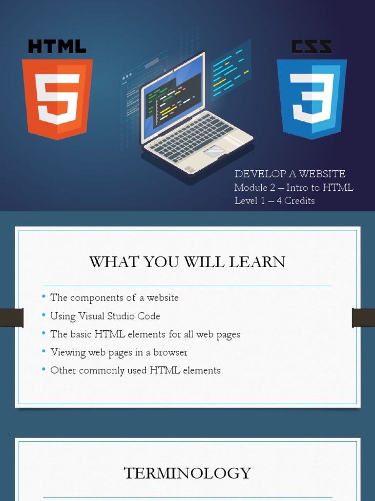 Module 2 - Intro To HTML | PDF | Html Element | Hyperlink