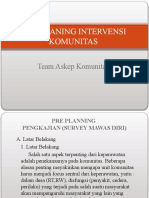 Pre Planing Komunitas