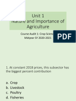 Unit 1 Philippine Agriculture