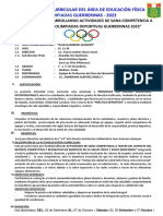 Proyecto Olimpiadas Educacion Fisica 2023 - Zambrano