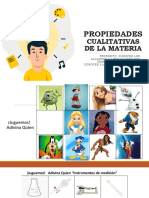 Tema PROPIEDADES CUALITATIVAS DE LA MATERIA