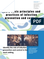 Identify The Role of Infection Prevention and Control in The Work Setting