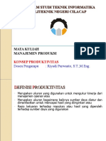 Konsep Produktivitas