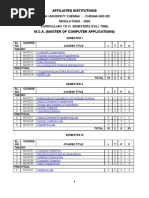 MCA Syllabus Regulation 2009 Anna University