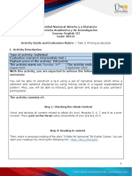 Activity Guide and Evaluation Rubric - Unit 1 - Task 2 - Writing Production