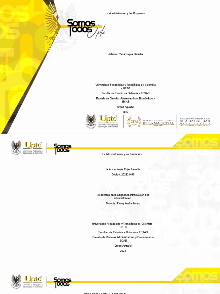Plantilla Power Point Somos Todos Uptc | PDF | Crecimiento personal y ...