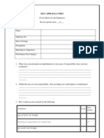 Self-Review Form for Performance Evaluation