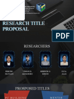 Research Proposals