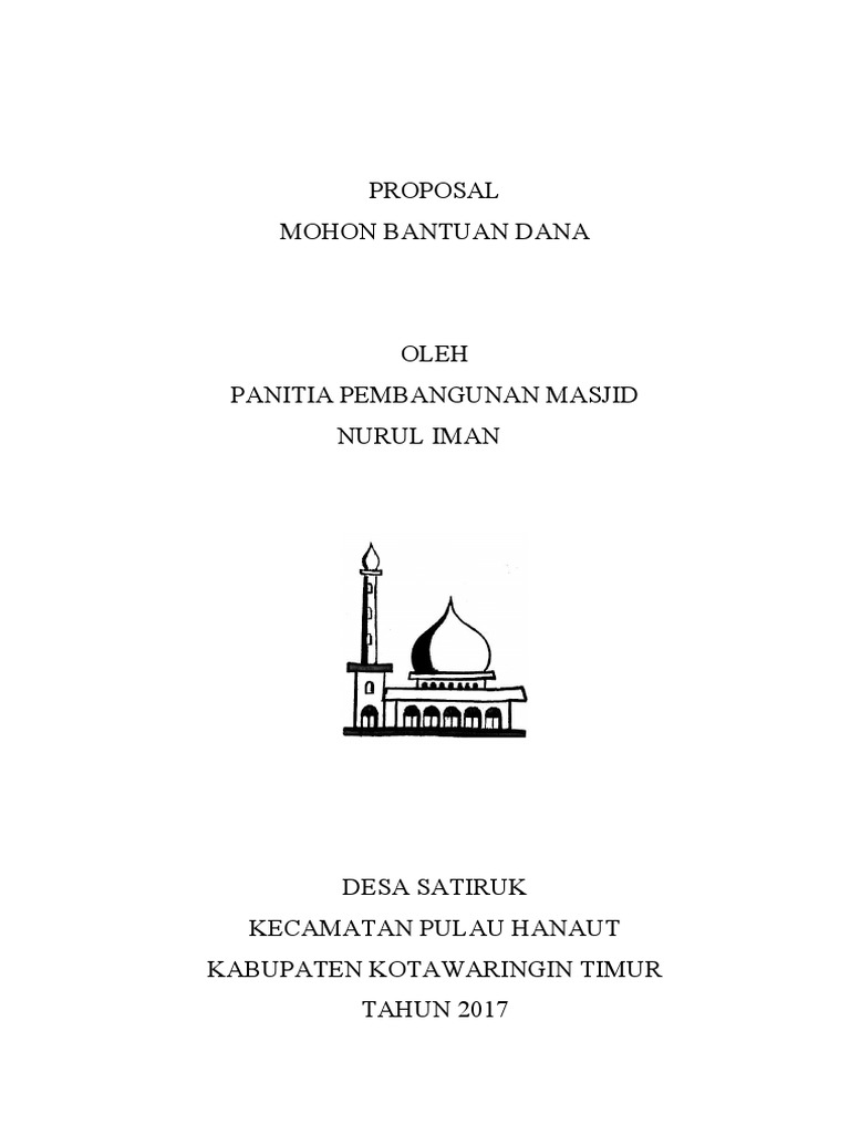 Permohonan Dana Pembangunan Masjid | PDF