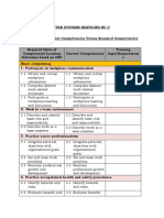 5. Summary of Current Competencies New