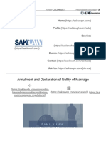 Annulment and Declaration of Nullity of Marriage - SAKLAW