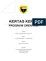 Kertas Kerja Program Orentasi