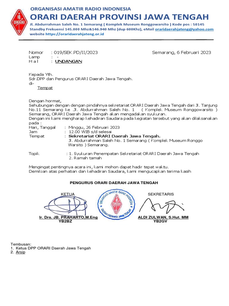 Undangan Syukuran DPP Dan Pengurus | PDF