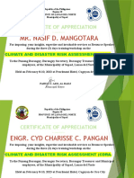 Certificate of Appreciation CDRA