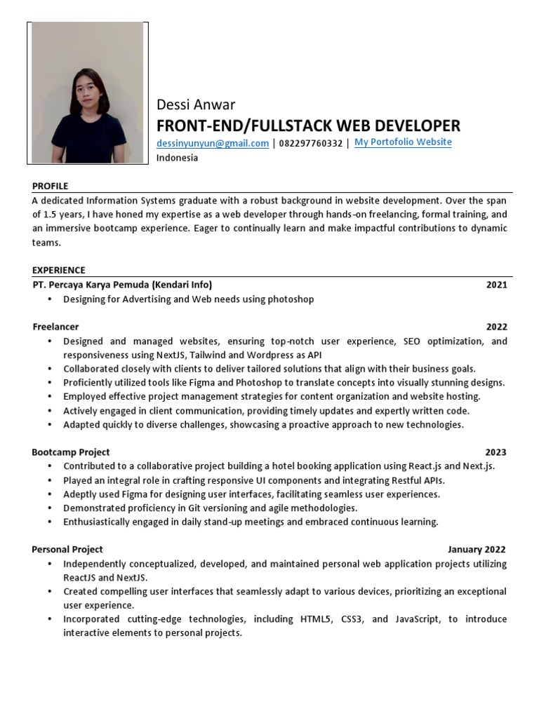 CV - Dessi Anwar Update | PDF