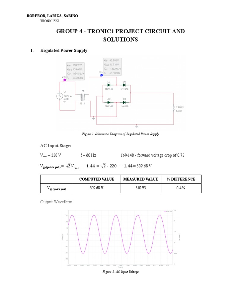 Tronic 1 Group 4 EK1 Computation File | PDF | Science & Mathematics