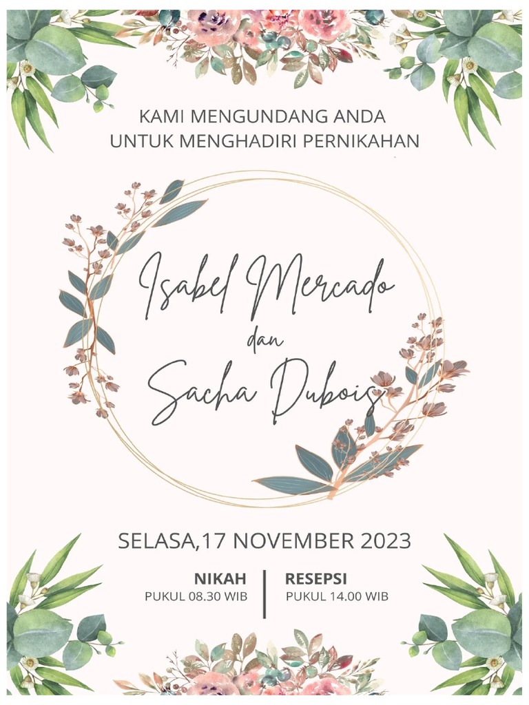 Desain Undangan Aesthetic terbaru PDF