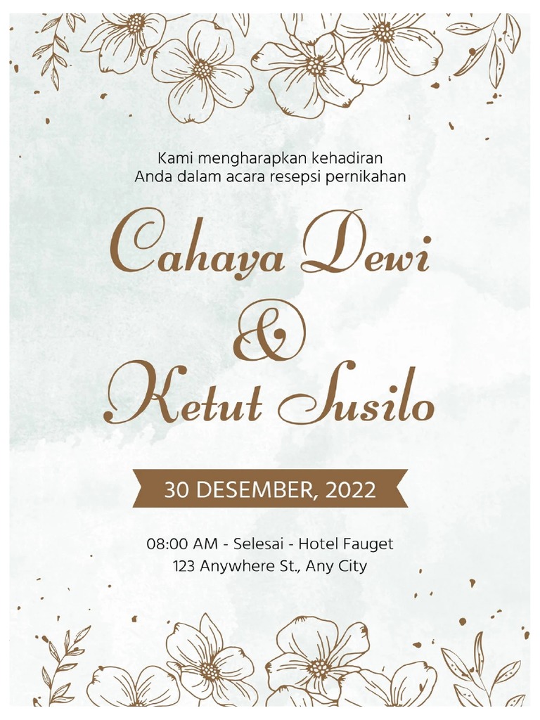 Desain Undangan Wedding Terbaru | PDF