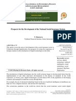 Prospects For The Development of The National Social Insurance System