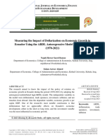 Measuring The Impact of Dollarization On Economic Growth in Ecuador Using The ARDL Autoregressive Model For The Period (1970-2021)