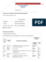 Secuencias Didacticas Segundo Trimestre Lengua Materna Segundo Grado 2020-2021