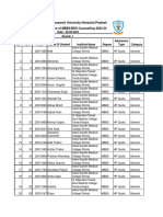 Final Seat Allocation of MBBS BDS 1st Round Counselling 2023