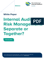 Iia Whitepaper - Internal Audit and Risk Management Separate or Together