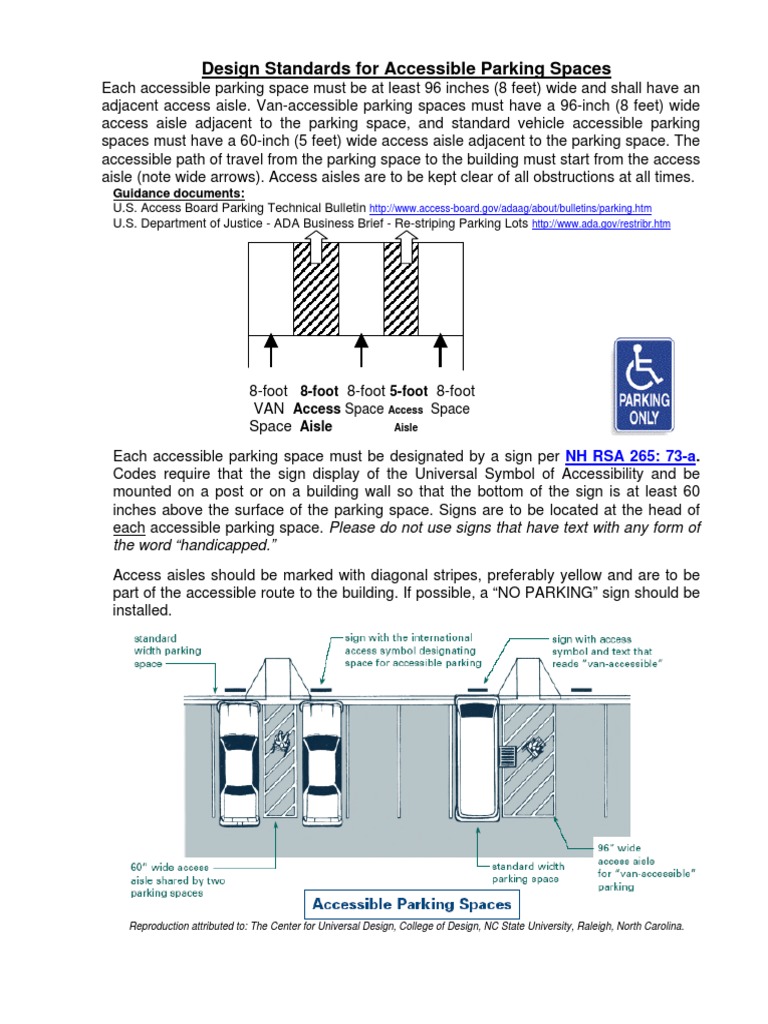Accessible Parking Design Standards | PDF
