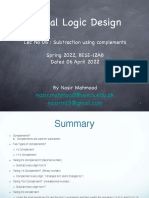 06 CALD Lec 06 Subtraction Using Complements Dated 06 Apr 2022 Lecture Slides