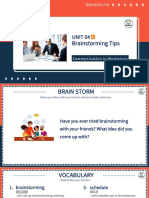 Level 04 - UNIT 04 - Brainstorming Tips - Communication in Workplace