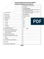 Form Pengajuan Bantuan Usaha Mikro