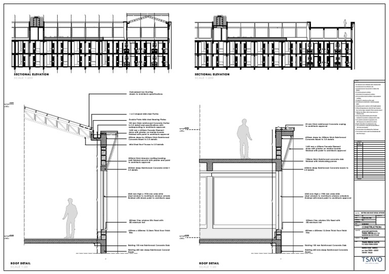 Roof Detail 1 | PDF | Concrete | Structural Steel