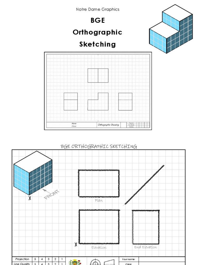 BGE Orthographic Sketching Guide | PDF | Technology & Engineering
