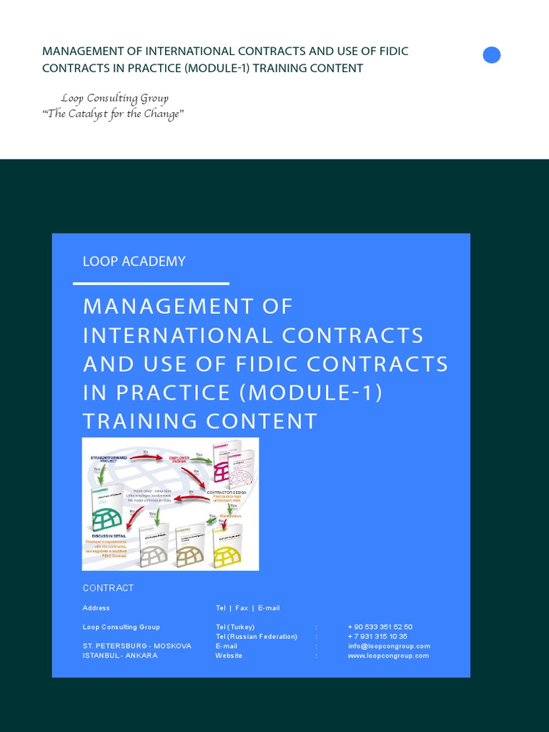 Management of international contracts and use of fidic contracts in