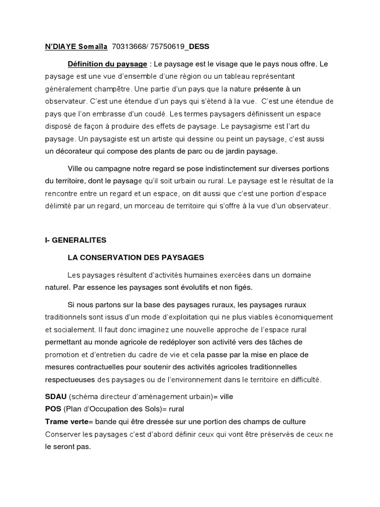 Aménagement et conservation des paysages | PDF | Paysage | Sol (pédologie)