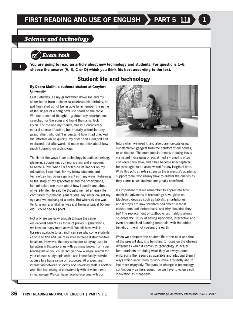 Blooster Reading Test 1 Part 5 | PDF