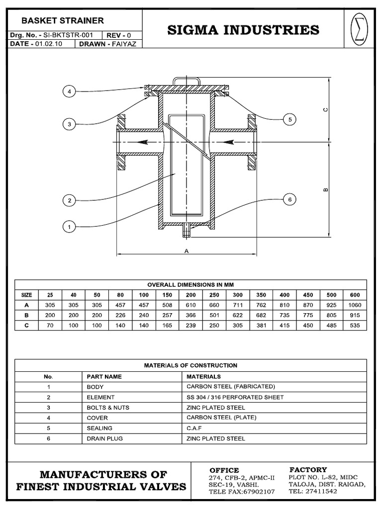 Basket Strainer PDF