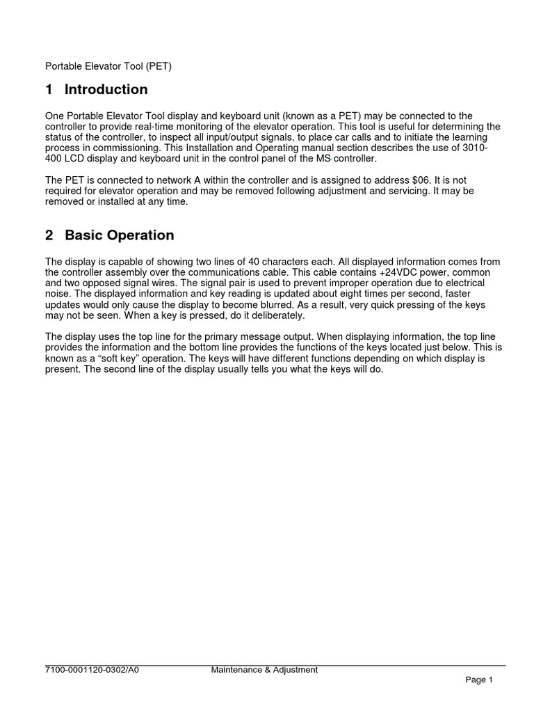 Portable Elevator Tool User Manual | PDF | Elevator | Computer Keyboard