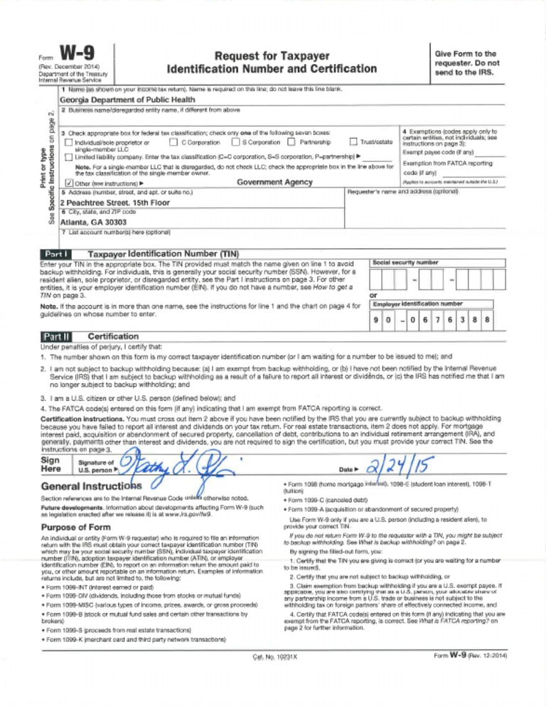 Form W9 PDF