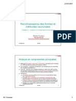 Reconnaissance Des Formes Et Méthodes Neuronales: Analyse en Composantes Principales