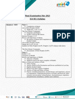 IGCSE I Syllabus Final Examinations May 2023