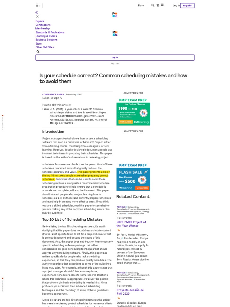 Is Your Schedule Correct - Common Scheduling Mistakes and How To Avoid ...