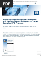 Implementing Time Impact Analyses and Update Impact Analyses On Large, Complex EPC Projects