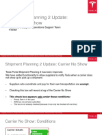 OK Shipment Planning 2 Update - Carrier No Show