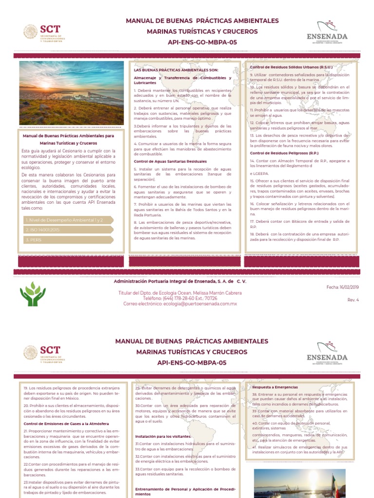 Manual de Buenas Practicas Ambientales en Marinas Turisticas | PDF ...